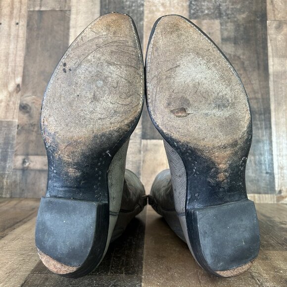 Lucchese Classics L612624 Gray Full Ostrich Western Cowboy Boots Mens 11 B - Picture 3 of 12